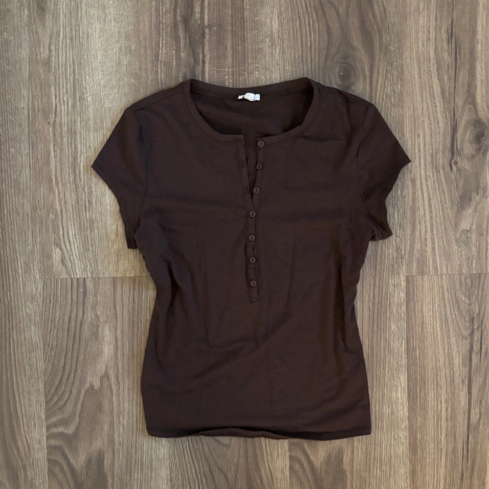 Garage Dark Brown Short Sleeve Tee